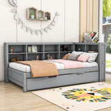 Modern Smart Wood Twin Daybed with Twin Trundle and Storage