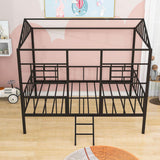 Full Size Metal House Bed Frame for Kids, Toddler