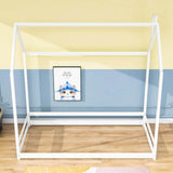 Solid Wood Twin House Toddler Floor Bed