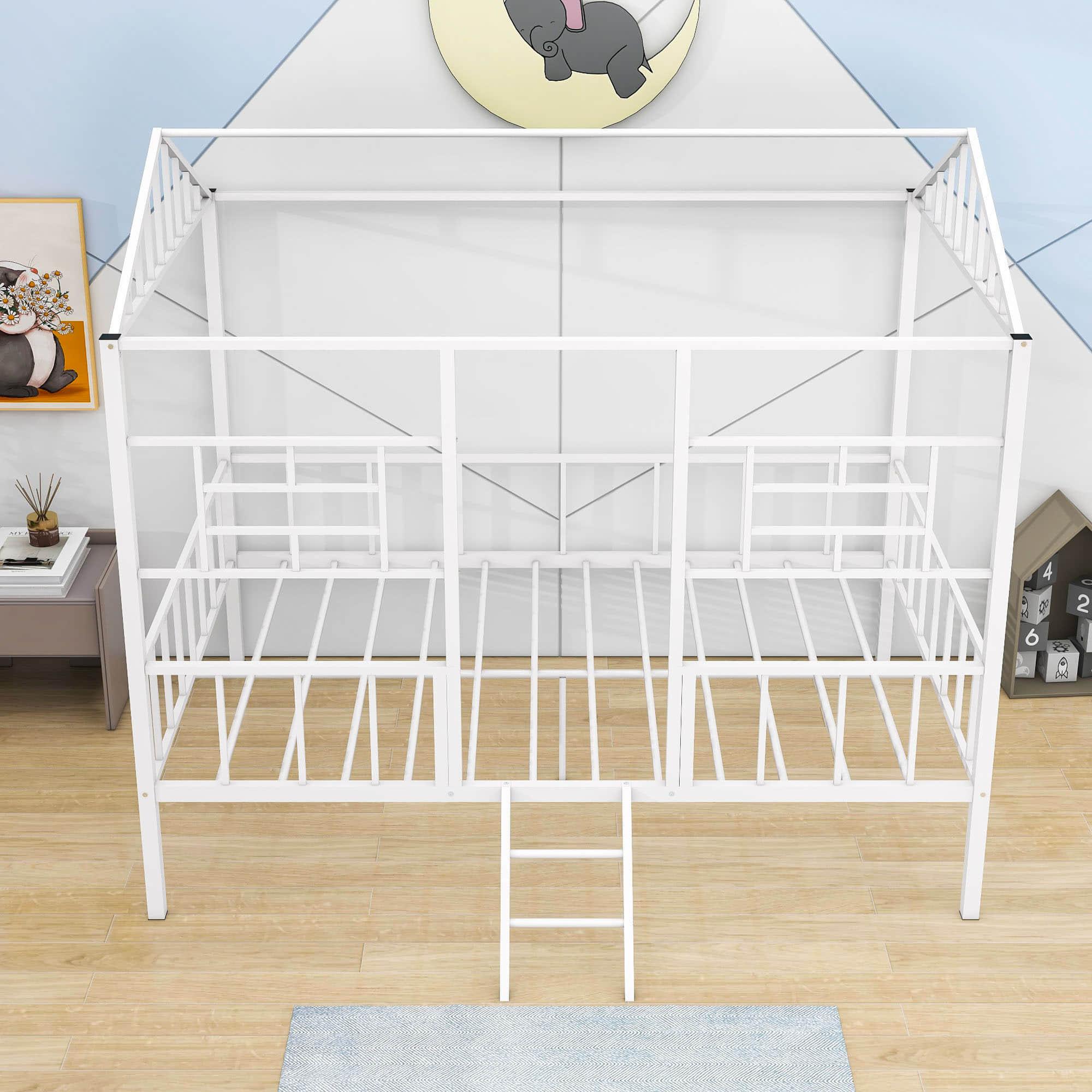 Full Size Metal House Bed Frame for Kids, Toddler