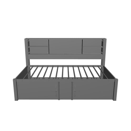 Smart Metal Twin Daybed with Trundle and Storage - [Shelves, USB Ports]