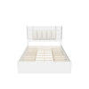 Wood Queen Platform Bed Frame with Storage Headboard and Drawers