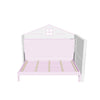 Best Kids Full Size Horizontal House Murphy Bed Cabinet with Shelves - Pink