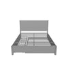 Metal Queen Size Storage Platform Bed with Twin Trundle Bed