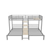 Twin Over Twin & Twin Triple Bunk Beds with Stairs and Storage - [Metal, Shelves]