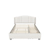 Modern Upholstered Queen Platform Bed Frame with Headboard and Storage