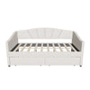 Velvet Upholstered Twin Daybed with Storage - [Drawers]