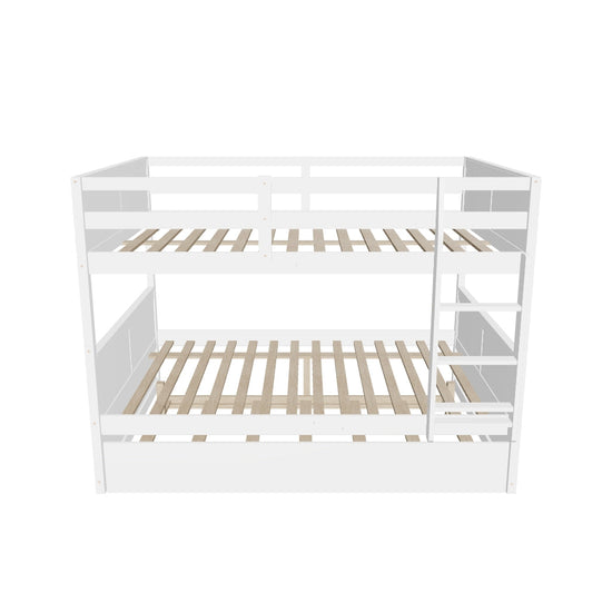 Wooden Full Over Full Standard Bunk Beds with Trundle - [Detachable]