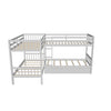 Twin L-Shaped Quad Bunk Bed with Storage - [Drawers, Ladder]