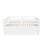 Solid Wood Low Full Size Kids Bed with Trundle and Storage - [Drawers, Rails]