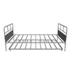 Twin Size Metal Day Bed Frame with Twin Trundle - [Backless]