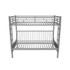 Twin Over Full Futon Bunk Beds with 2 Ladders - [Black, Metal]