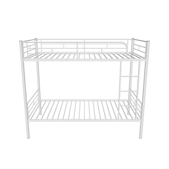 Twin Over Twin Bunk Beds for Kids, Adults - [Metal, Convertible, Small Room]