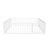 Metal Montessori Queen Toddler Floor Bed with Rails for Kids