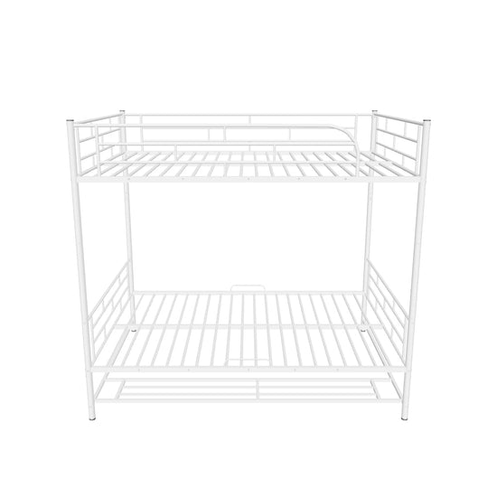 Metal Full Over Full Convertible Bunk Beds for Adults with Storage Shelves