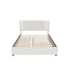 Upholstered Platform Queen Size Bed Frame with Storage and Twin XL Trundle - [Drawers, Headboard]