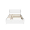 Wooden Full Size Platform Bed with Twin Trundle Bed and Storage Headboard - [Shelves]