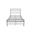 Vintage Full Size Metal Bed Frame with Slats Headboard