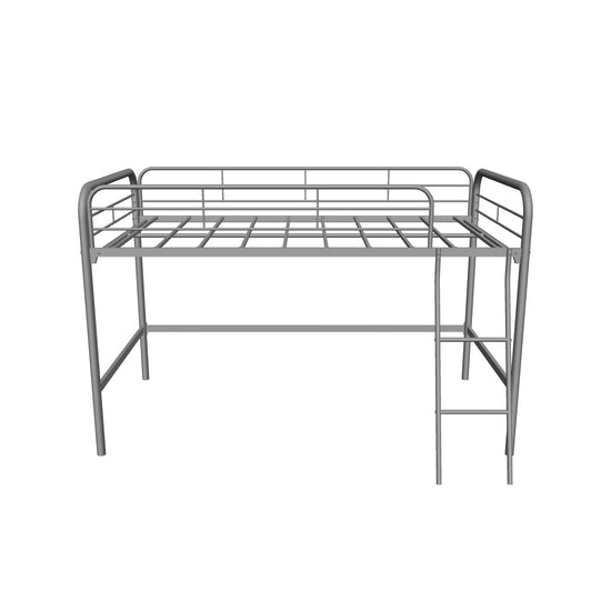 Small Low Metal Twin Loft Bed for Kids