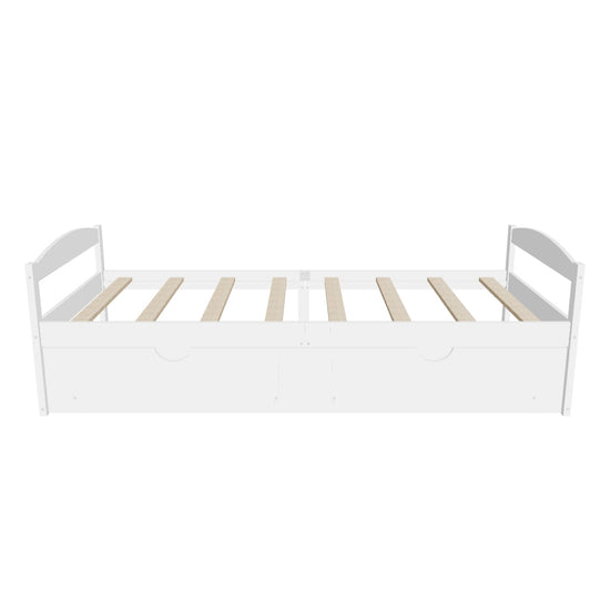 Wood Low Twin Daybed with Storage Drawers - [Backless]