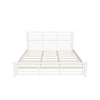 Wooden King Size Platform Bed with Open-Frame Headboard