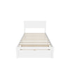 Wooden Twin Size Platform Bed Frame with Under bed Storage - [Drawer]