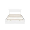 Full Size Platform Bed Frame with Under bed Storage - [Wooden, Drawers]