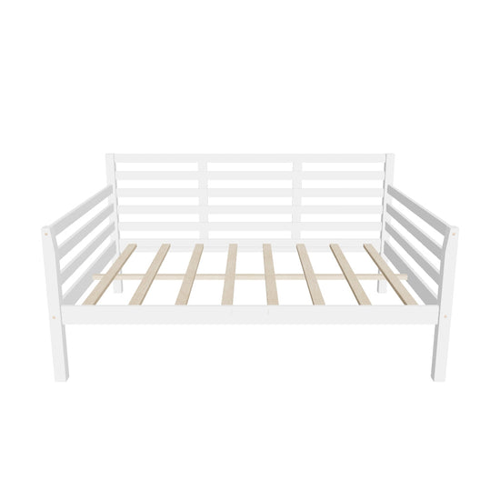 Wooden Full Size Daybed with Slat Backrest