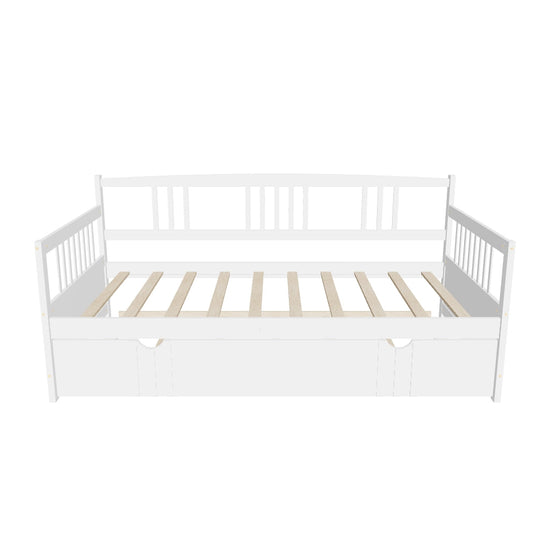 Wooden Twin Daybed with Twin Trundle