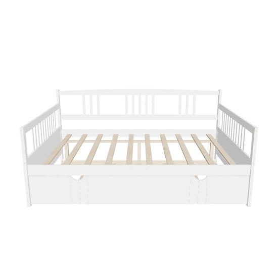 Wooden Full Size Daybed with Twin Trundle