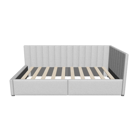 Twin Linen Upholstered Daybed with Storage - [Drawers]