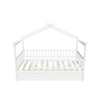 Twin Size Wood House Toddler Bed Frame with Rails and Storage