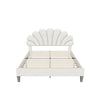 Modern Queen Size Velvet Upholstered Platform Bed Frame with Headboard