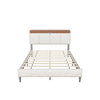 Smart Full Size Platform Upholstered Bed Frame with Storage Headboard