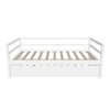 Wooden Low Twin Daybed Frame with Twin Trundle