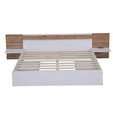 Wooden Queen Bed Frame with Headboard and Storage Drawers