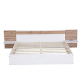 Wooden Smart Queen Size Platform Bed with Headboard and Storage - [USB Ports, Sockets]