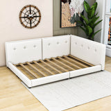 Smart Modern Low Profile Upholstered Queen Daybed with USB Ports