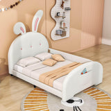 Twin PU Upholstered Princess Bed Frame with Headboard