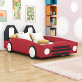 Twin Size Kids Upholstered Car Bed for Boys and Girls - [PU Leather]