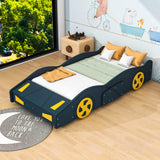 Wood Twin Size Kids Race Car Bed with Storage Box