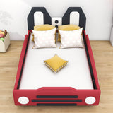 Twin Size Kids Upholstered Car Bed for Boys and Girls - [PU Leather]