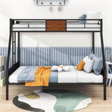 Mid-Century Modern Metal Twin Over Full Bunk Beds for Kids Adults