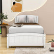 Twin Platform Bed Frame with Twin Trundle and Headboard