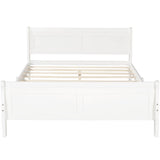 Wooden Full Size Platform Bed with Headboard - [Sleigh]