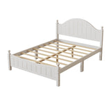 Traditional Queen Size Solid Wood Platform Bed Frame with Headboard