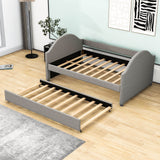 Modern Full Size Upholstered Daybed with Twin Trundle for Adults