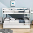 Wooden Full Over Full Standard Bunk Beds with Trundle - [Detachable]