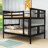 Convertible Full Over Full Bunk Beds - [Wood, Kids, Adult, Guest Room]