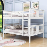 Convertible Full Over Full Bunk Beds - [Wood, Kids, Adult, Guest Room]